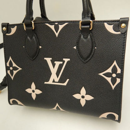 LOUIS VUITTON ルイヴィトン バイカラーモノグラム オンザゴーPM M45659 ハンドバッグ ブラック アンプラント ベージュ レディース /253836【中古】