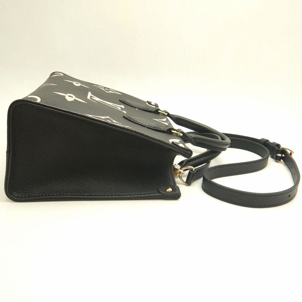 LOUIS VUITTON ルイヴィトン バイカラーモノグラム オンザゴーPM M45659 ハンドバッグ ブラック アンプラント ベージュ レディース /253836【中古】