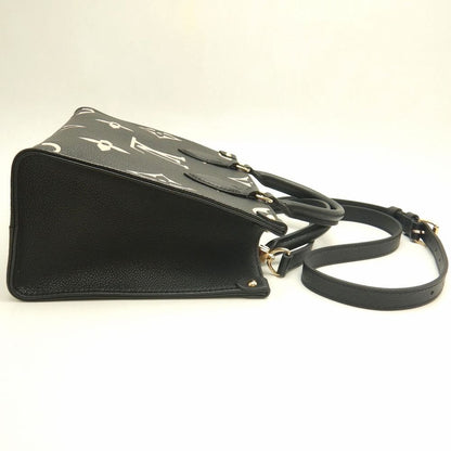 LOUIS VUITTON ルイヴィトン バイカラーモノグラム オンザゴーPM M45659 ハンドバッグ ブラック アンプラント ベージュ レディース /253836【中古】