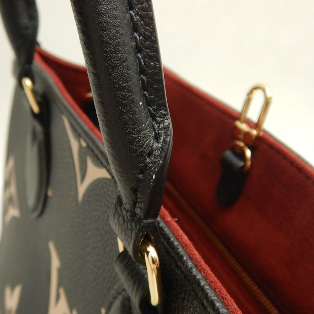 LOUIS VUITTON ルイヴィトン バイカラーモノグラム オンザゴーPM M45659 ハンドバッグ ブラック アンプラント ベージュ レディース /253836【中古】