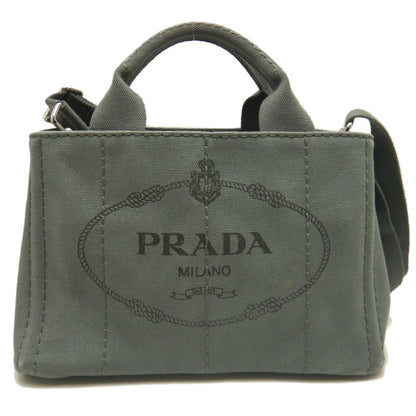 PRADA プラダ カナパ 1BG439 トートバッグ キャンバス ARDESIA レディース /253841【中古】