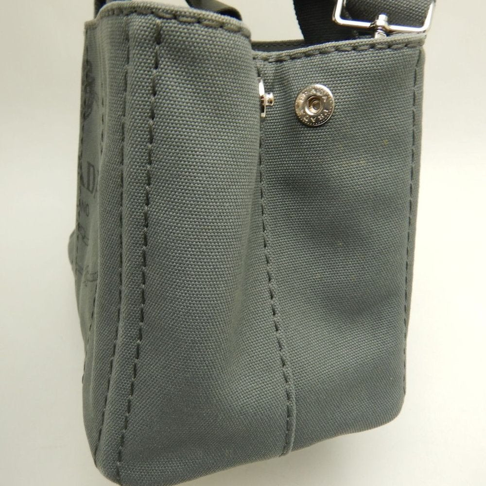 PRADA プラダ カナパ 1BG439 トートバッグ キャンバス ARDESIA レディース /253841【中古】