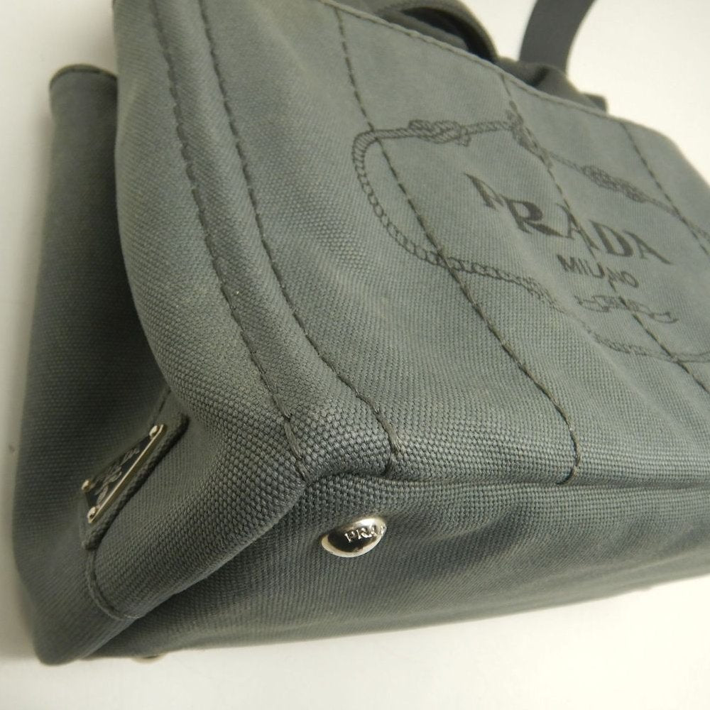 PRADA プラダ カナパ 1BG439 トートバッグ キャンバス ARDESIA レディース /253841【中古】