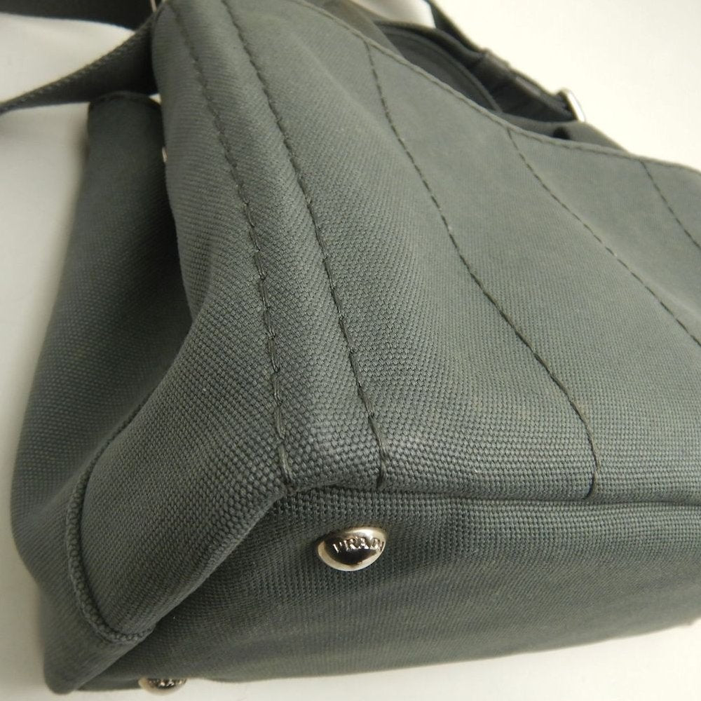 PRADA プラダ カナパ 1BG439 トートバッグ キャンバス ARDESIA レディース /253841【中古】