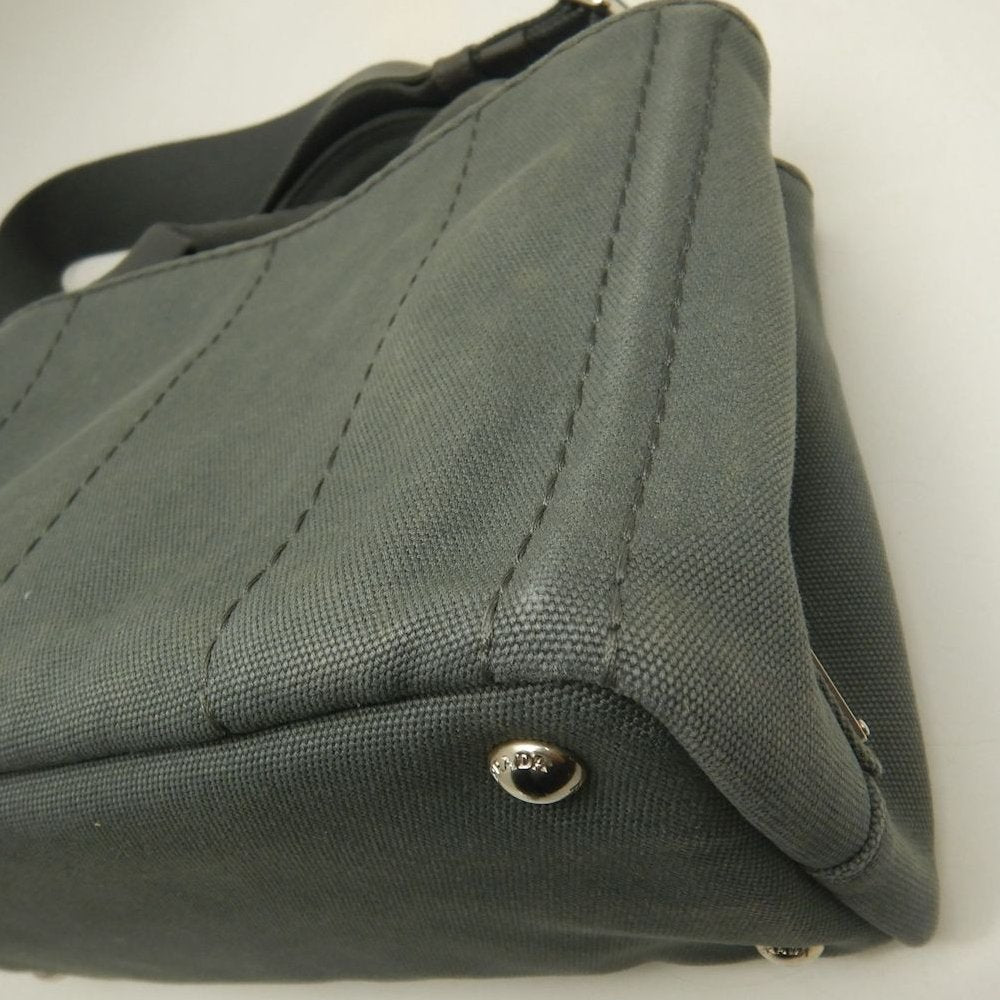 PRADA プラダ カナパ 1BG439 トートバッグ キャンバス ARDESIA レディース /253841【中古】
