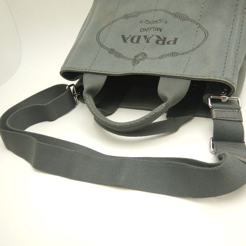 PRADA プラダ カナパ 1BG439 トートバッグ キャンバス ARDESIA レディース /253841【中古】