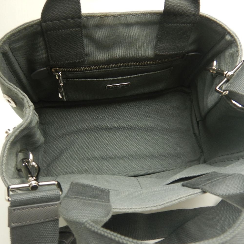 PRADA プラダ カナパ 1BG439 トートバッグ キャンバス ARDESIA レディース /253841【中古】