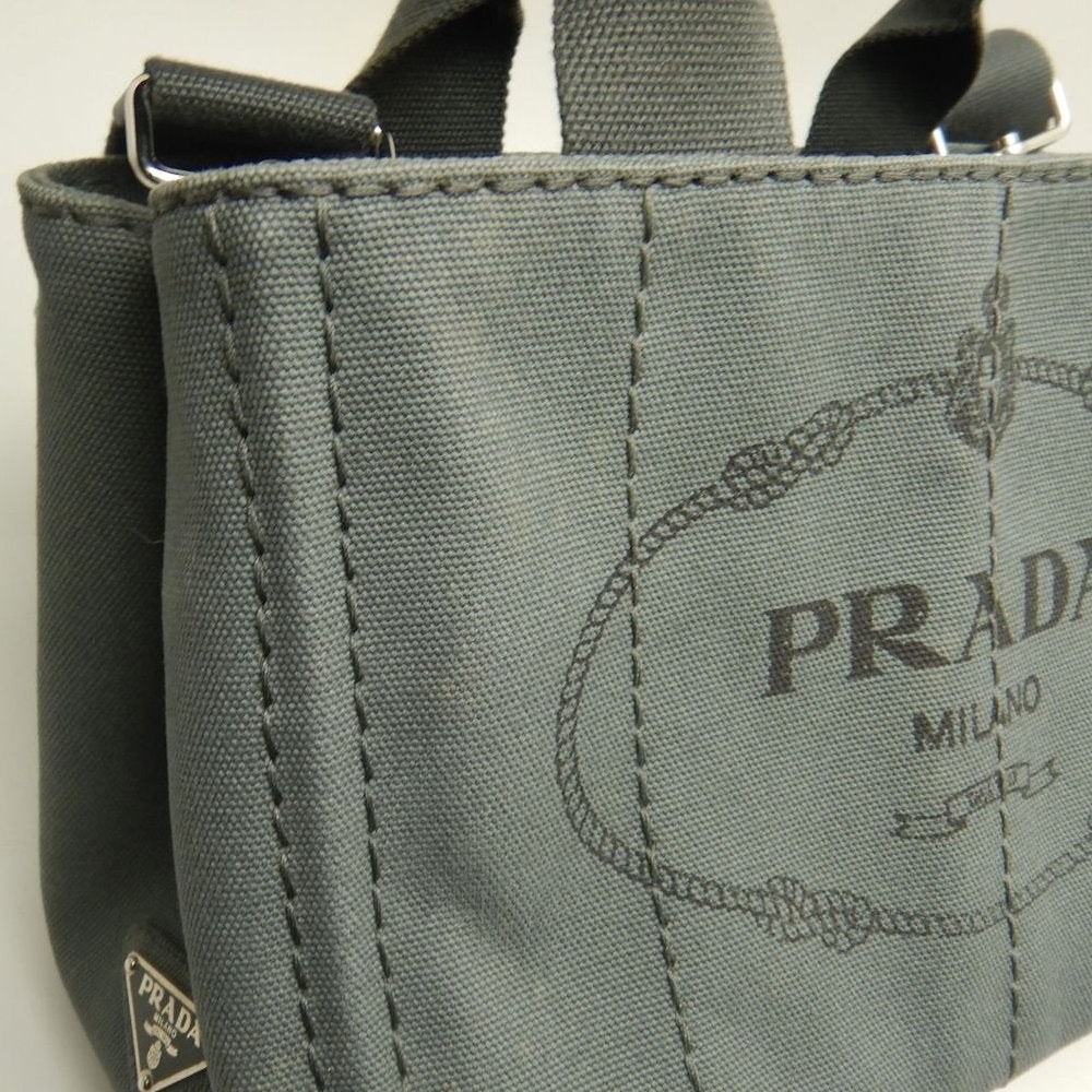 PRADA プラダ カナパ 1BG439 トートバッグ キャンバス ARDESIA レディース /253841【中古】