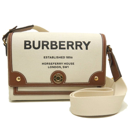 BURBERRY バーバリー ホースフェリー プリント 80302491 ショルダーバッグ キャンバスxレザー ナチュラル タン レディース /253842【中古】