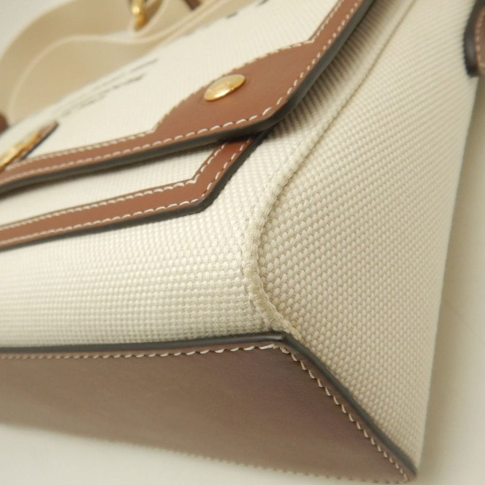 BURBERRY バーバリー ホースフェリー プリント 80302491 ショルダーバッグ キャンバスxレザー ナチュラル タン レディース /253842【中古】