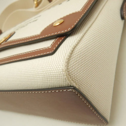 BURBERRY バーバリー ホースフェリー プリント 80302491 ショルダーバッグ キャンバスxレザー ナチュラル タン レディース /253842【中古】