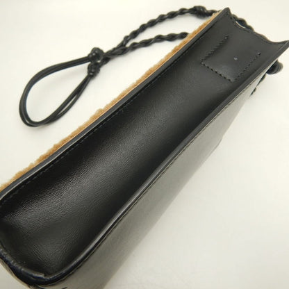JIL SANDER ジルサンダー Tangle タングル スモール J07WG0001 ショルダーバッグ ムートンxレザー ブラウン ブラック レディース /253843【中古】