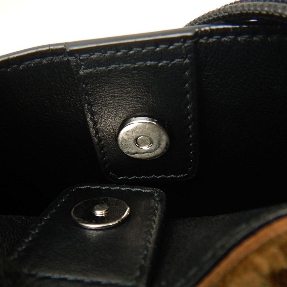 JIL SANDER ジルサンダー Tangle タングル スモール J07WG0001 ショルダーバッグ ムートンxレザー ブラウン ブラック レディース /253843【中古】