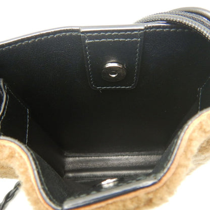 JIL SANDER ジルサンダー Tangle タングル スモール J07WG0001 ショルダーバッグ ムートンxレザー ブラウン ブラック レディース /253843【中古】