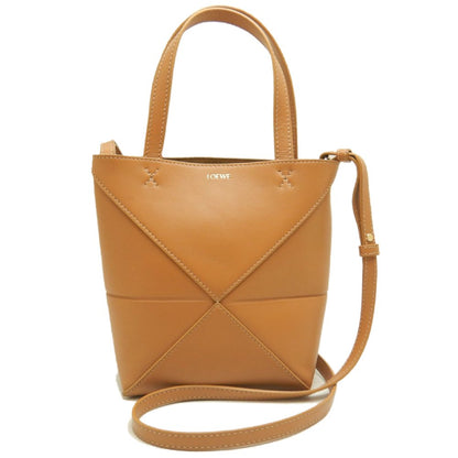 LOEWE ロエベ パズルフォルド トートミニ A657V25X01 トートバッグ シャイニーカーフ ウォームデザート レディース /253844【中古】