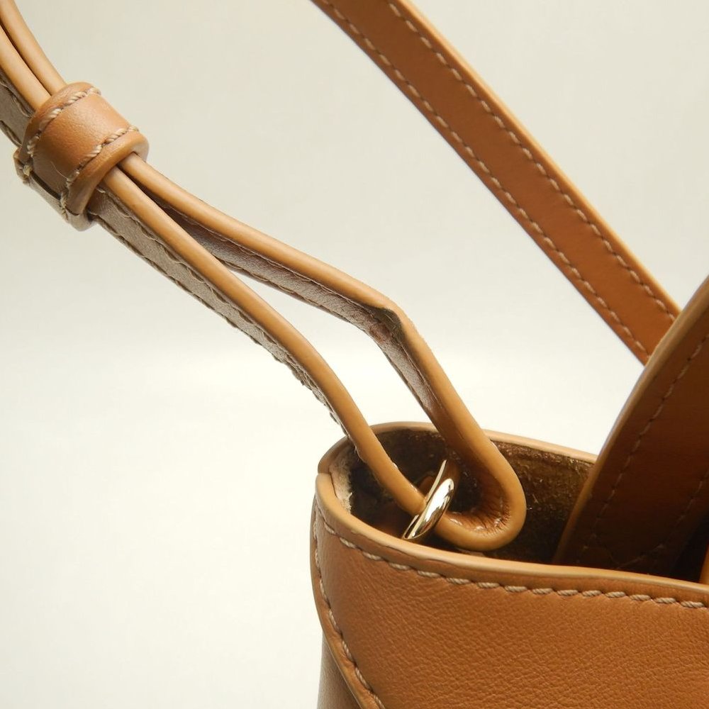 LOEWE ロエベ パズルフォルド トートミニ A657V25X01 トートバッグ シャイニーカーフ ウォームデザート レディース /253844【中古】
