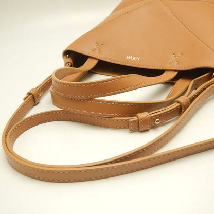 LOEWE ロエベ パズルフォルド トートミニ A657V25X01 トートバッグ シャイニーカーフ ウォームデザート レディース /253844【中古】