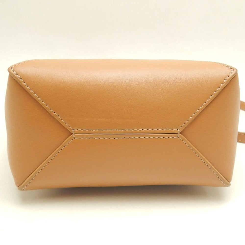 LOEWE ロエベ パズルフォルド トートミニ A657V25X01 トートバッグ シャイニーカーフ ウォームデザート レディース /253844【中古】
