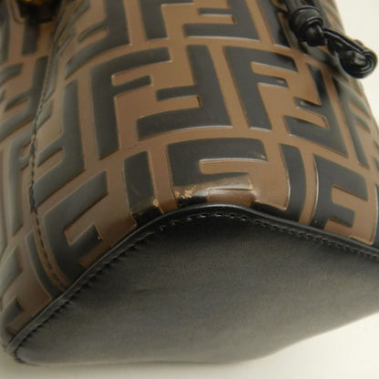 FENDI フェンディ モントレゾールミニ ズッカ 8BS010A659F13VK ショルダーバッグ カーフ ブラウン レディース /253846【中古】