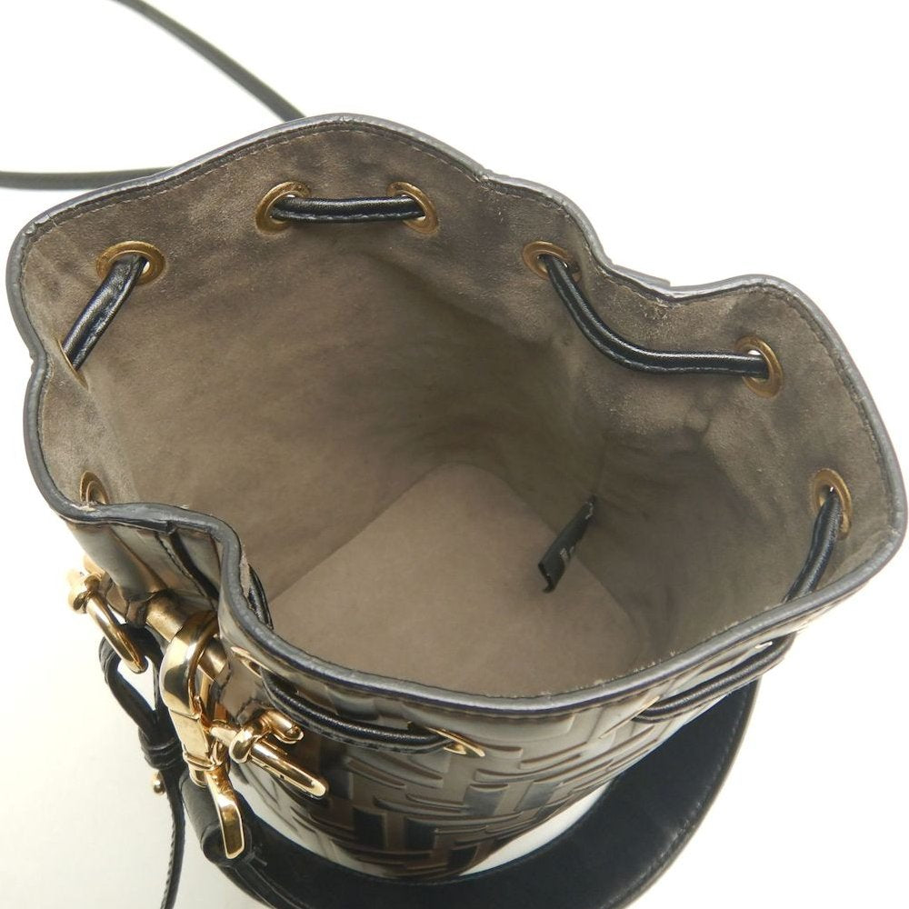 FENDI フェンディ モントレゾールミニ ズッカ 8BS010A659F13VK ショルダーバッグ カーフ ブラウン レディース /253846【中古】