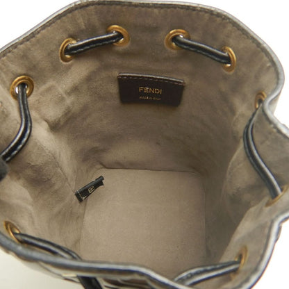 FENDI フェンディ モントレゾールミニ ズッカ 8BS010A659F13VK ショルダーバッグ カーフ ブラウン レディース /253846【中古】
