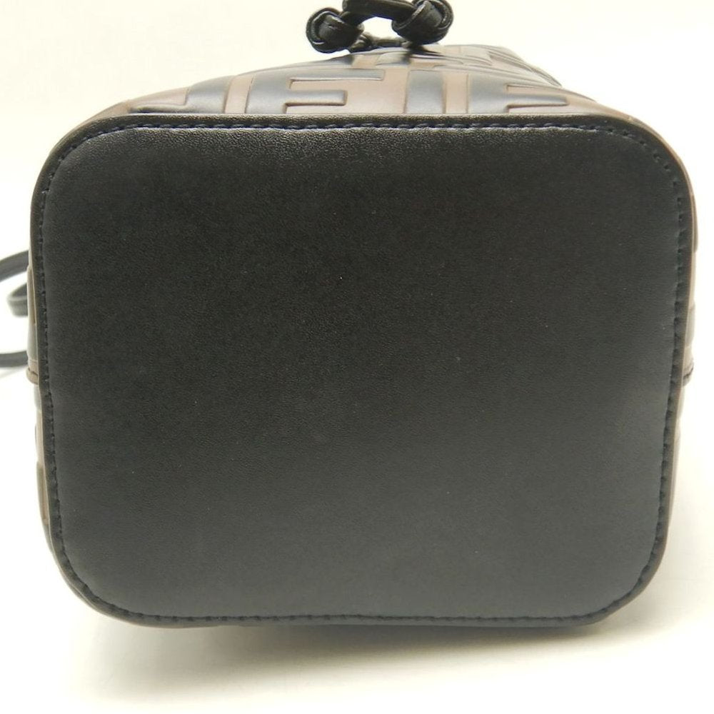 FENDI フェンディ モントレゾールミニ ズッカ 8BS010A659F13VK ショルダーバッグ カーフ ブラウン レディース /253846【中古】