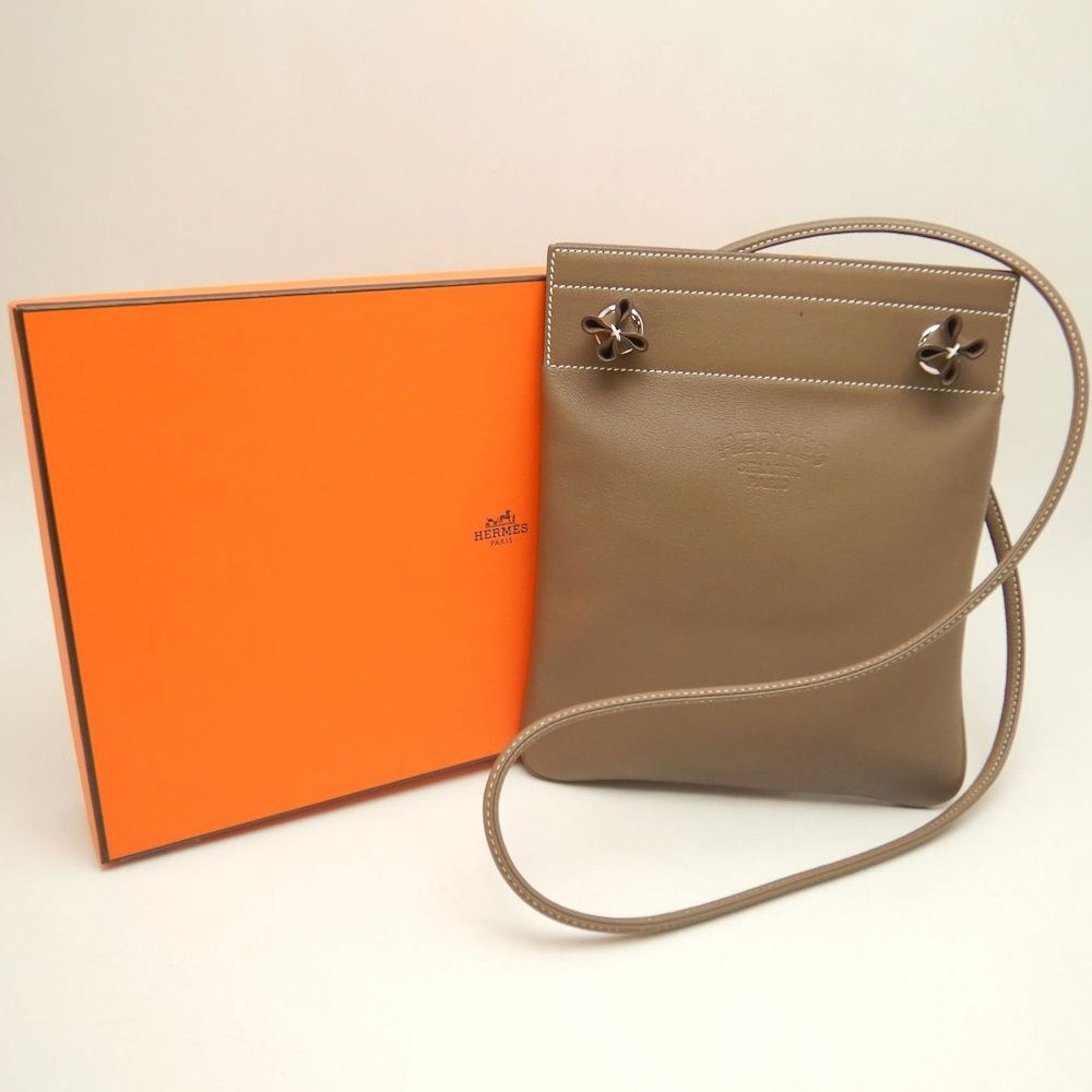 HERMES エルメス アリーヌ･ミニ ショルダーバッグ ヴォースイフト エトゥープ レディース /253847【中古】
