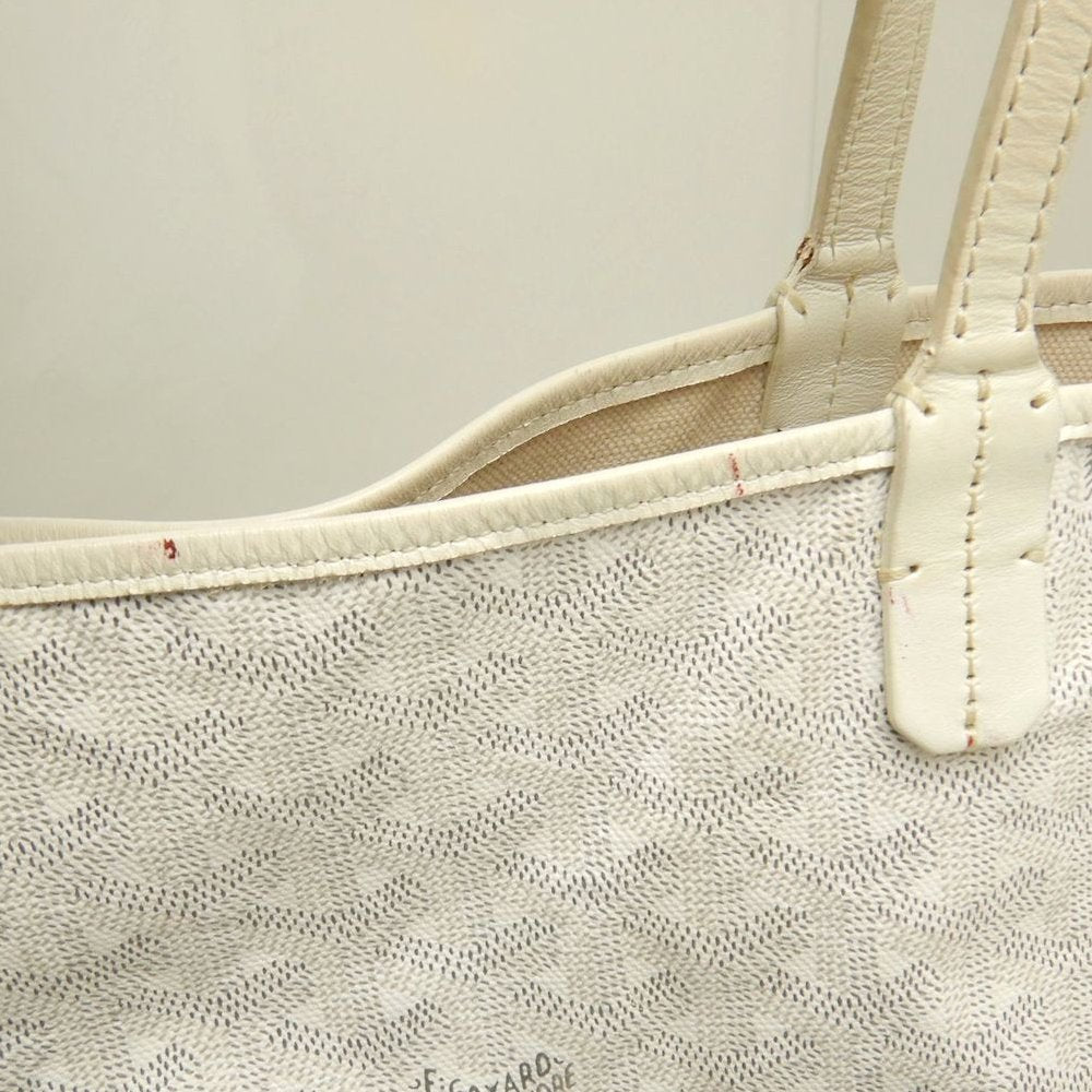GOYARD ゴヤール サンルイPM ヘリンボーン柄 S1140501345-23 トートバッグ ゴヤールディンキャンバス ホワイト レディース /253848【中古】