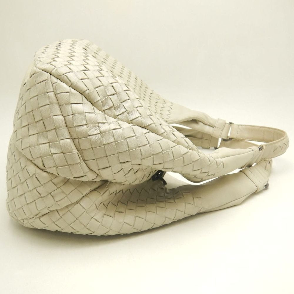 BOTTEGAVENETA ボッテガヴェネタ イントレチャート 125787 ショルダーバッグ レザー アイボリー レディース /253849【中古】
