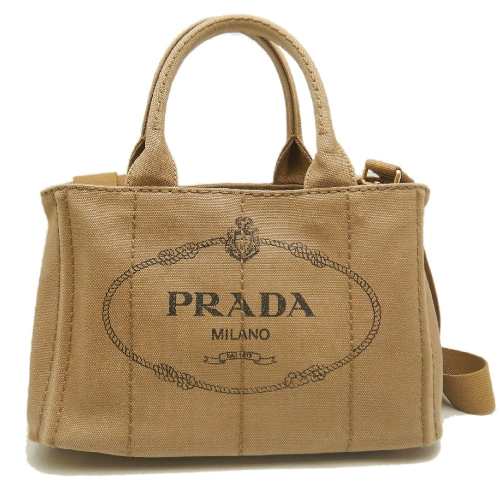 PRADA プラダ カナパPM 1BG439 トートバッグ キャンバス TABACCO レディース /253851【中古】