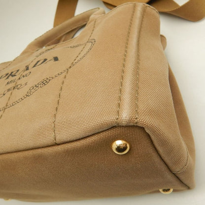 PRADA プラダ カナパPM 1BG439 トートバッグ キャンバス TABACCO レディース /253851【中古】