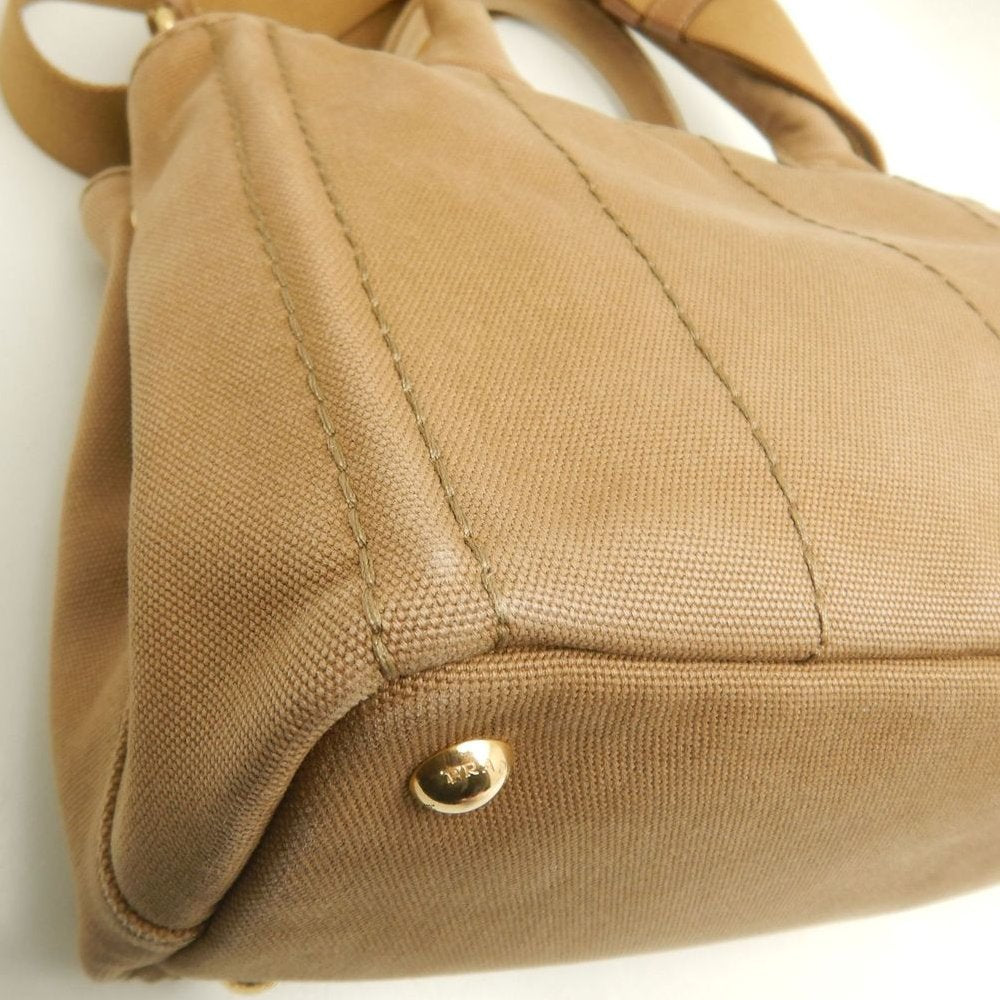 PRADA プラダ カナパPM 1BG439 トートバッグ キャンバス TABACCO レディース /253851【中古】