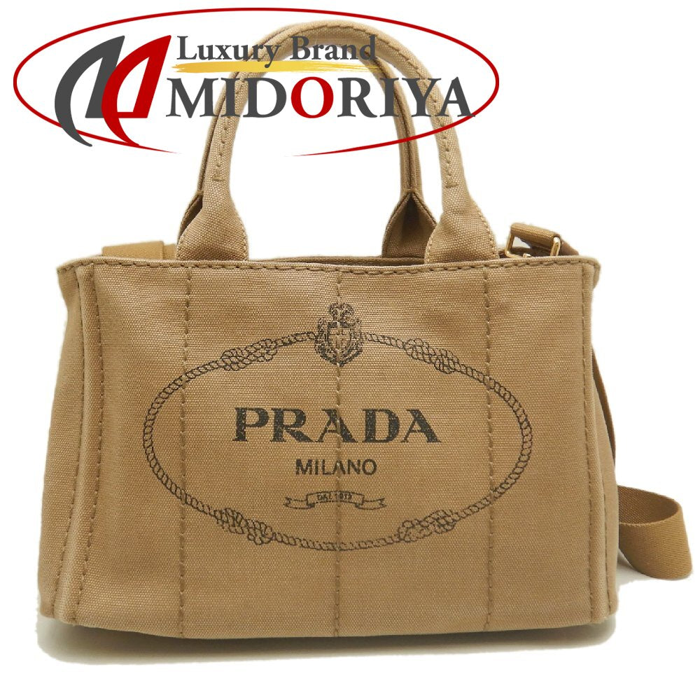 PRADA プラダ カナパPM 1BG439 トートバッグ キャンバス TABACCO レディース /253851【中古】