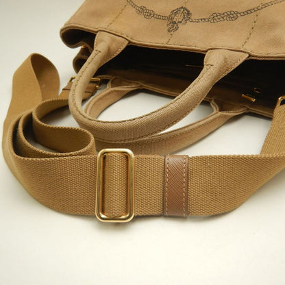 PRADA プラダ カナパPM 1BG439 トートバッグ キャンバス TABACCO レディース /253851【中古】