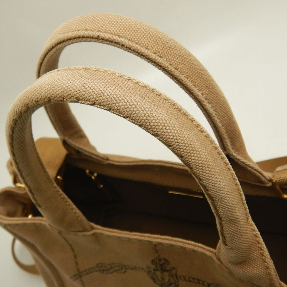 PRADA プラダ カナパPM 1BG439 トートバッグ キャンバス TABACCO レディース /253851【中古】