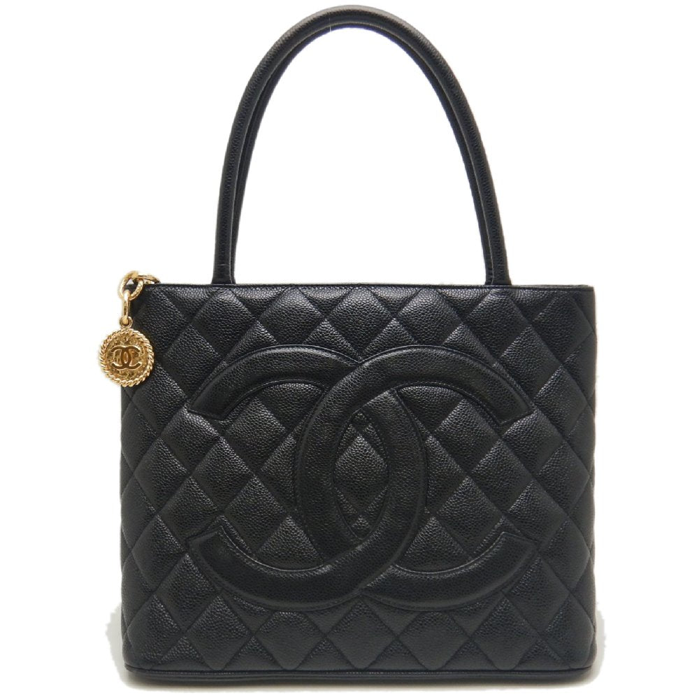 CHANEL シャネル 復刻トート A01804 トートバッグ キャビアスキン ブラック レディース /253852【中古】