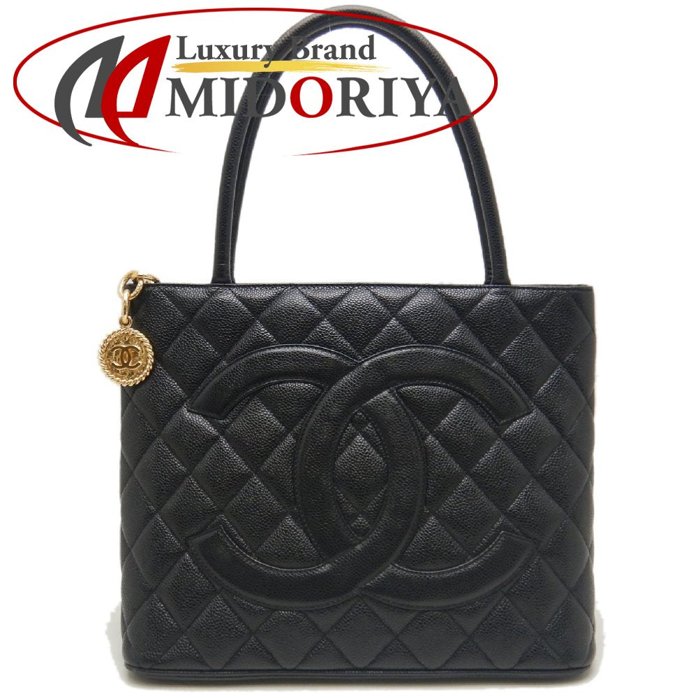 CHANEL シャネル 復刻トート A01804 トートバッグ キャビアスキン ブラック レディース /253852【中古】