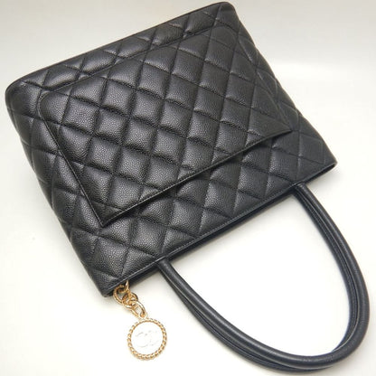 CHANEL シャネル 復刻トート A01804 トートバッグ キャビアスキン ブラック レディース /253852【中古】