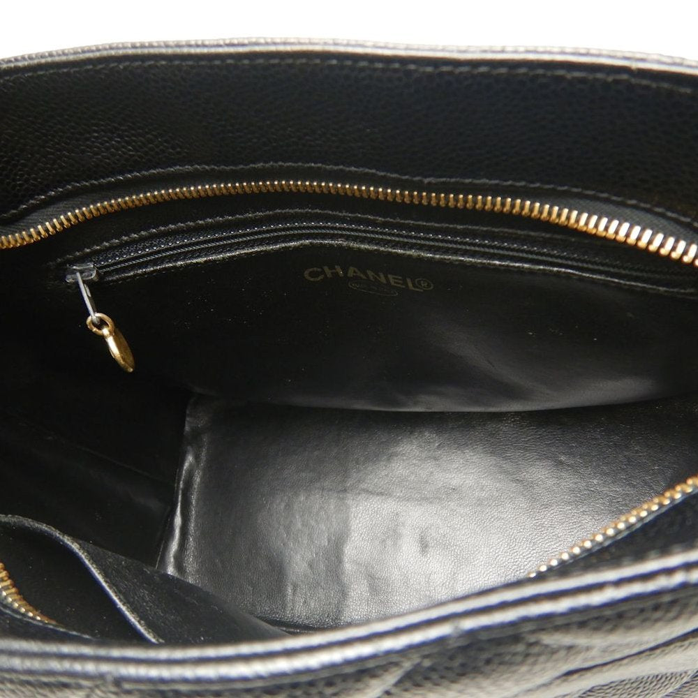 CHANEL シャネル 復刻トート A01804 トートバッグ キャビアスキン ブラック レディース /253852【中古】