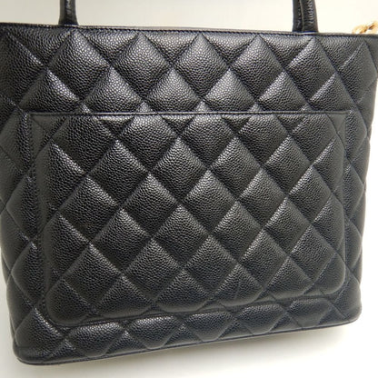 CHANEL シャネル 復刻トート A01804 トートバッグ キャビアスキン ブラック レディース /253852【中古】