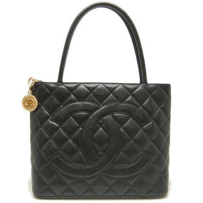 CHANEL シャネル 復刻トート A01804 トートバッグ キャビアスキン ブラック レディース /253853【中古】