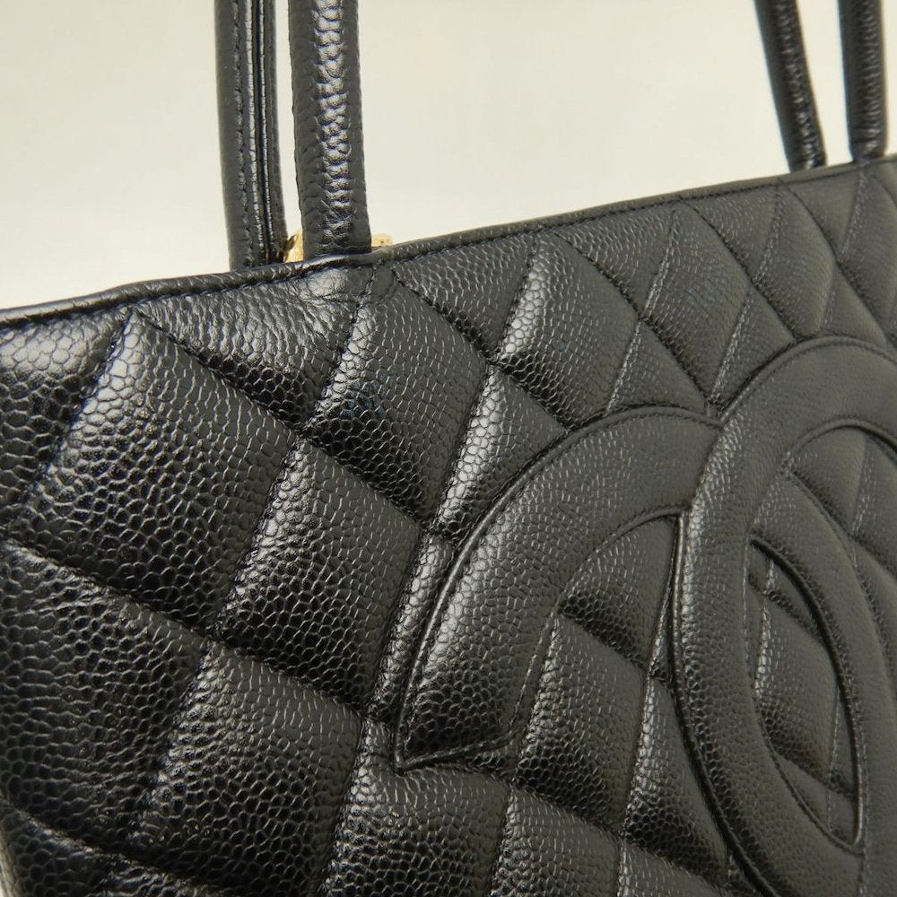 CHANEL シャネル 復刻トート A01804 トートバッグ キャビアスキン ブラック レディース /253853【中古】