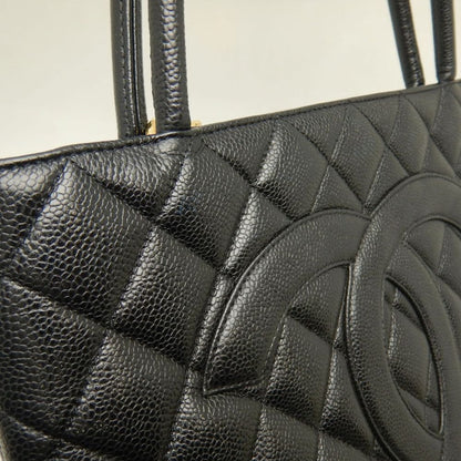 CHANEL シャネル 復刻トート A01804 トートバッグ キャビアスキン ブラック レディース /253853【中古】