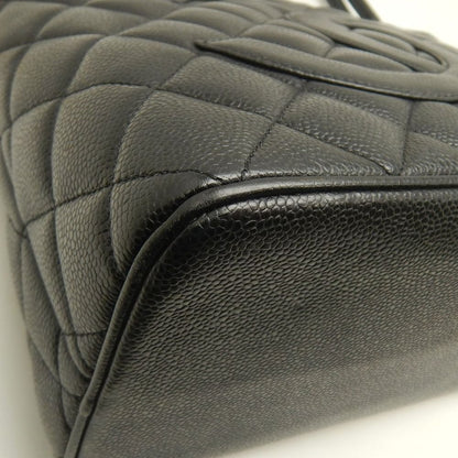 CHANEL シャネル 復刻トート A01804 トートバッグ キャビアスキン ブラック レディース /253853【中古】