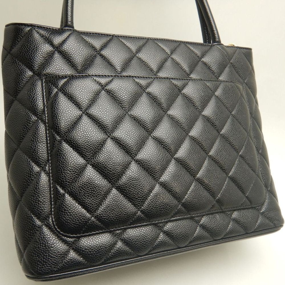 CHANEL シャネル 復刻トート A01804 トートバッグ キャビアスキン ブラック レディース /253853【中古】