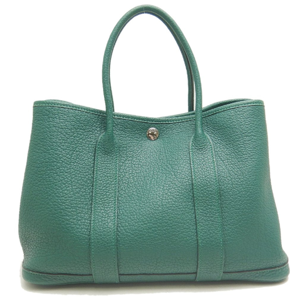 HERMES エルメス ガーデンパーティ ハンドバッグ ネゴンダ グリーン レディース /253854【中古】
