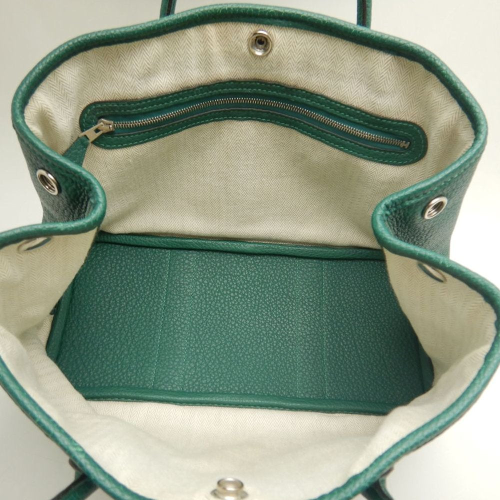 HERMES エルメス ガーデンパーティ ハンドバッグ ネゴンダ グリーン レディース /253854【中古】