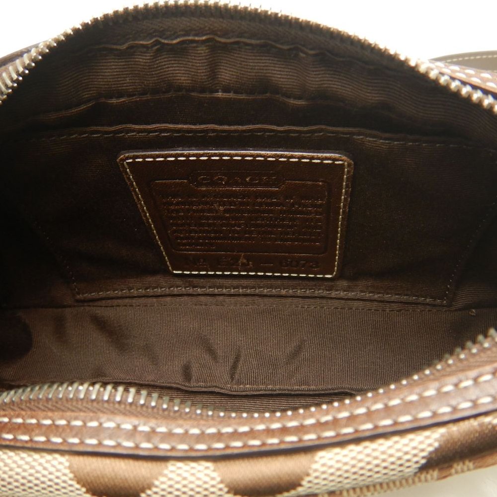 COACH コーチ シグネチャー 6073 ショルダーバッグ ポーチ キャンバス ブラウン レディース /253859【中古】