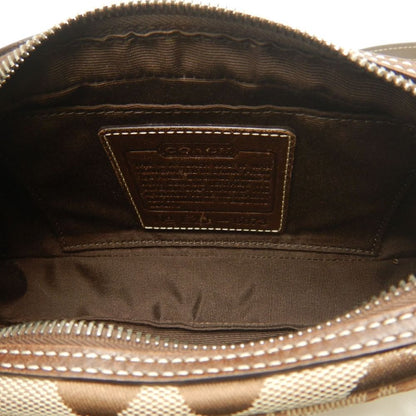 COACH コーチ シグネチャー 6073 ショルダーバッグ ポーチ キャンバス ブラウン レディース /253859【中古】