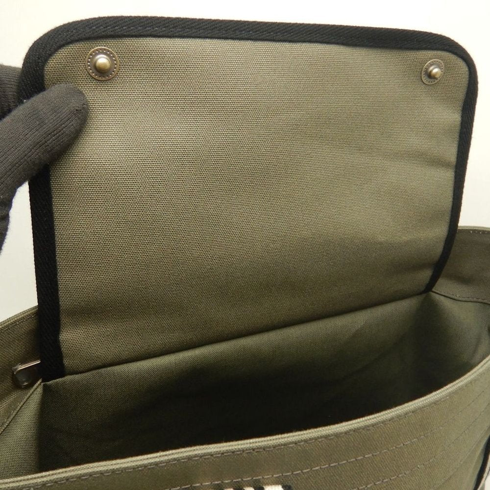 BURBERRY BLUE LABEL バーバリー ブルーレーベル 01110-14 トートバッグ キャンバス カーキ レディース /253860【中古】